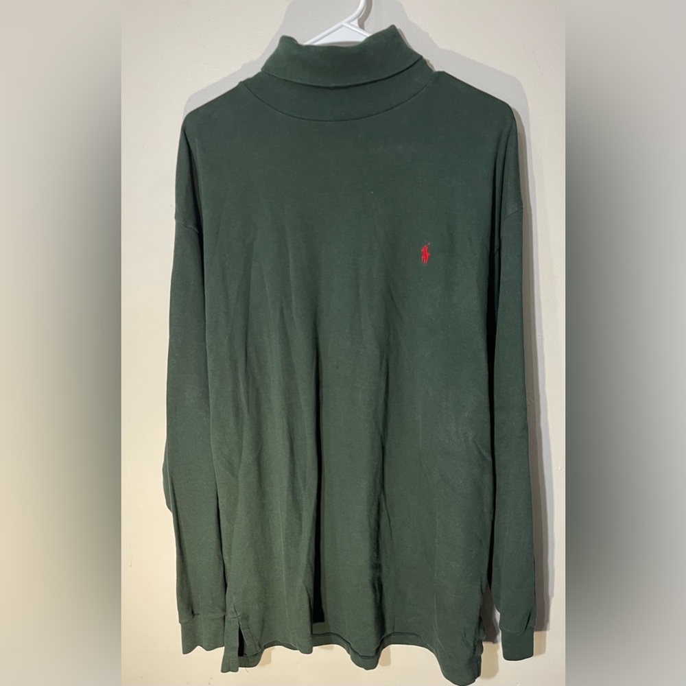 Mens Green Polo Ralph Lauren Turtle Neck Size XL